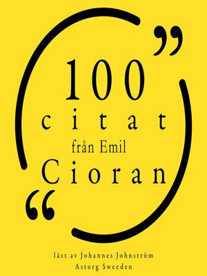 cover image of 100 citat från Emil Cioran